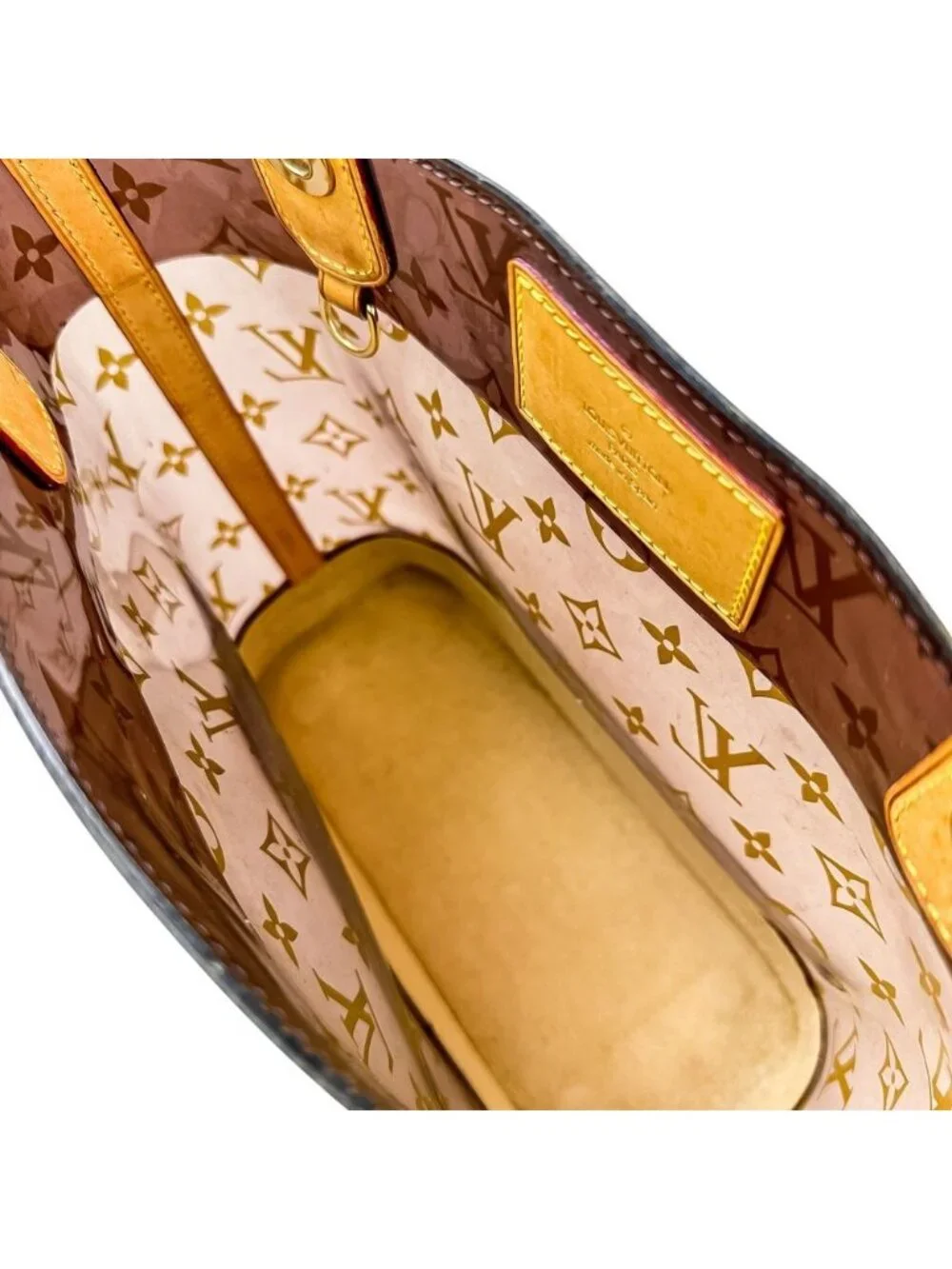 Louis Vuitton Cover Amble PM Vinyl Monogram Tote Brown